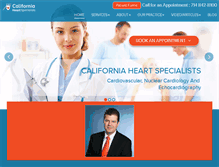 Tablet Screenshot of caheartspecialists.com